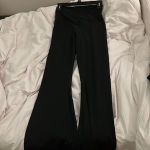 black aerie cross over flare leggings